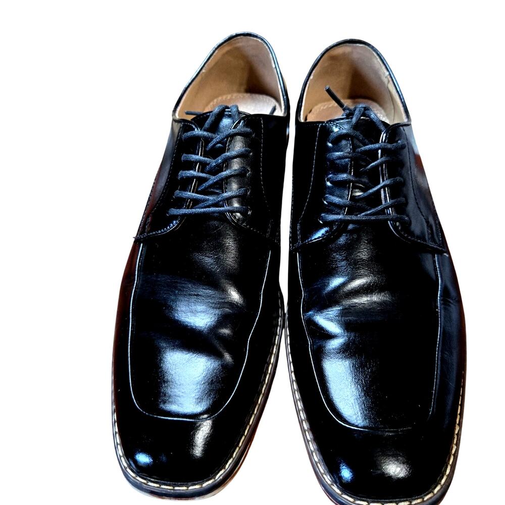 Steve Madden 10.5 Men's Black Dress Shoes Lace Up
